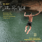 Man jumping into river for Dahisar River Walk.