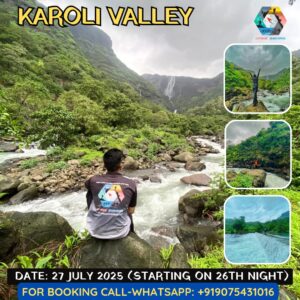 Scenic Karoli Valley with waterfall and greenery.