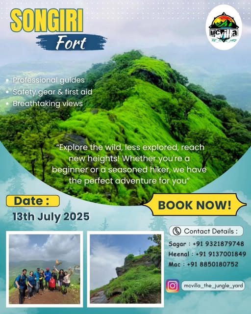 Songiri Fort hiking adventure with professional guides.