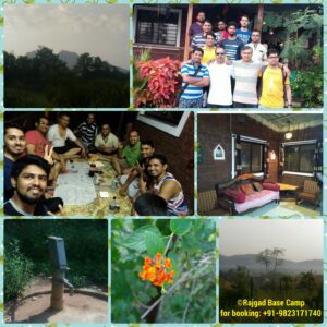 Rajgad Base Camp scenic views and accommodations
