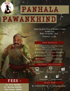 Panhala to Pawankhind trek guided tour flyer.