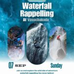 Waterfall rappelling event at Vasuchakada.