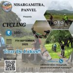 Cycling event poster by Nisargamitra Panvel September 7, 2025.