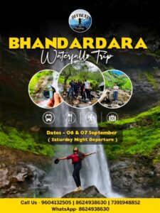 Bhandardara waterfalls trip, September 6-7, adventure group.