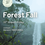 Forest waterfall event flyer, August 15th.