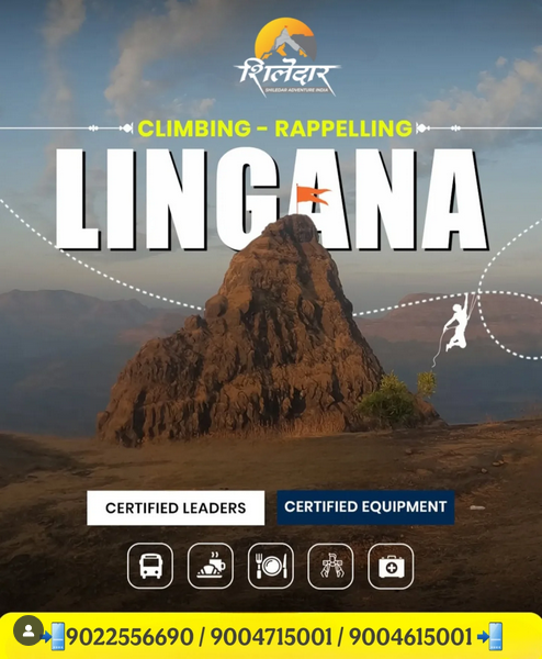 SHILEDAR ADVENTURE INDIA lingana october 2025 Lingana climbing and rappelling adventure event advertisement.