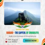 Raigad Fort trek promotion for August 15th.