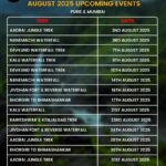 SL Adventure treks and waterfalls schedule August 2025.