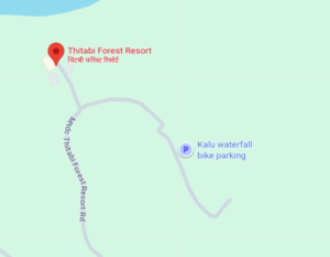 Map showing Thitabi Forest Resort location.