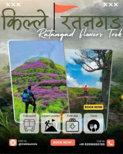 Ratangad flower trek promotion with scenic views.