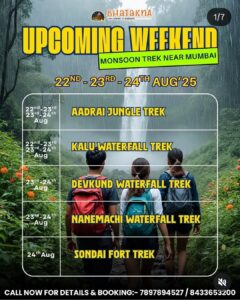 Mumbai weekend monsoon treks in August 2025.