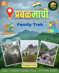 Monsoon trek for families in lush green mountains.