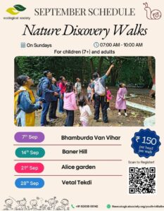 September nature discovery walks schedule and registration info.