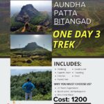 Aundha Patta Bitangad one-day trek poster, August 2025.