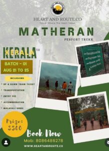 Matheran trek from Kerala, August 21-25, 2023.
