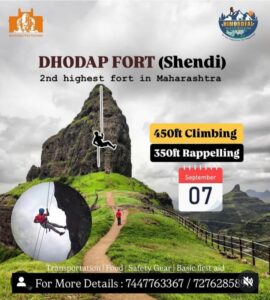 Dhobap Fort climbing adventure in Maharashtra, September 7