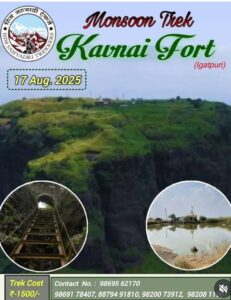 Monsoon trek at Kavnai Fort, August 2025.