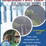 Rajmachi Fort Trek poster with event details.