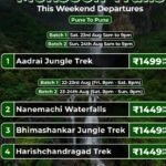 Monsoon trekking packages, Pune departures, August dates, pricing.