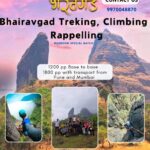 Bhairavgad trekking, climbing, rappelling adventure event.