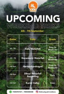shivsahyadri trekkers events 6th 7th sept