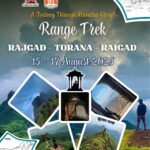 Rajgad Torana Raigad trek, August 2025 event poster.