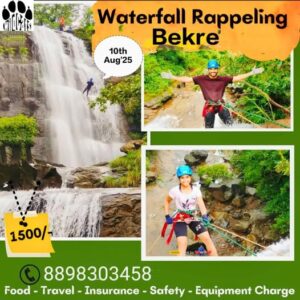 Waterfall rappelling adventure at Bekre, August 10th.