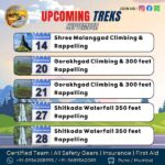 September trekking events in Maharashtra with dates.