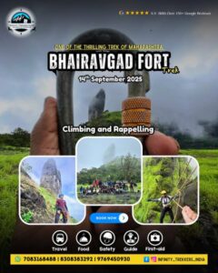 Bhairavgad Fort trek: climbing, rappelling, adventure.