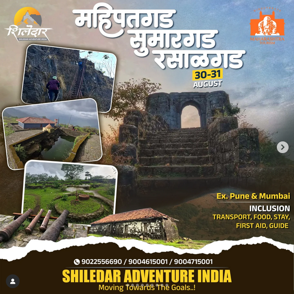 MAHIPATGAD – SUMARGAD – RASALGAD (MSR) RANGE TREK Fort trekking adventure with Shiledar Adventure India