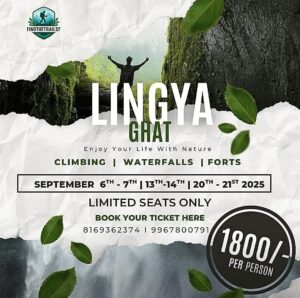 Lingya Ghat adventure tour with climbing, waterfalls, forts.