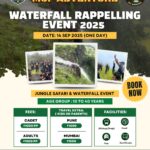 Waterfall rappelling event 2025 details and booking info.