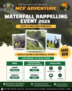 Waterfall rappelling event 2025 details and booking info.