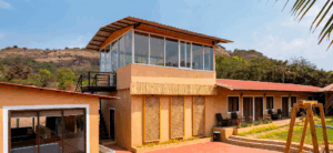 Modern villa with mountain view