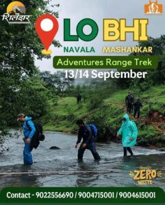 Adventure trek announcement for Lonavala, September 13-14.