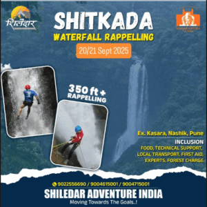 Waterfall rappelling event in Maharashtra, September 2025.