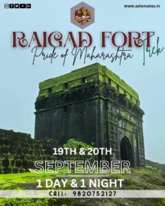 Raigad Fort trekking event, September 19-20.