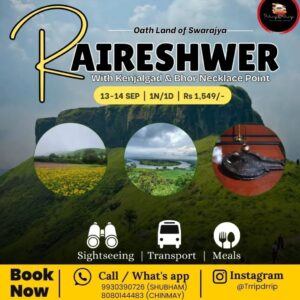 Raireshwar trip with sightseeing, transport, and meals.