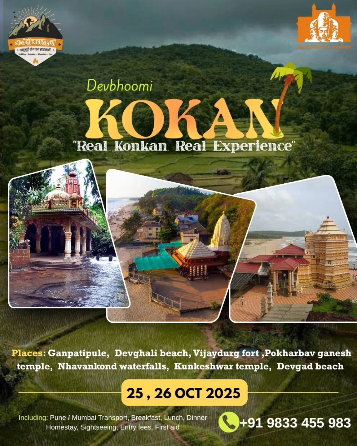 Bhatkanti Maharashtrachi Devbhoomi Kokan Tour 24th & 25th October 2025 Discover Kokan: Temples, beaches, forts, October 2025 tour.