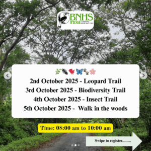 BNHS nature trails event schedule October 2025