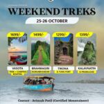Weekend treks, October 25-26, mountain hiking destinations.