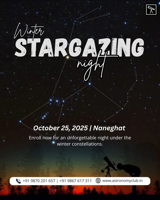 astronomy club startgazing naneghat Winter stargazing night event at Naneghat, 2025.
