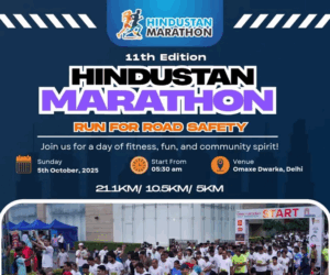 Hindustan Marathon 2025: Run for Road Safety event.