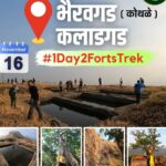 Trekking event flyer for Bhairavgad Kaladgad, November 16.