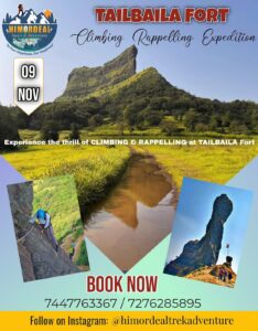 Tailbaila Fort climbing and rappelling expedition promotion