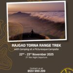 Rajgad Torna Trek with camping details, November 2025.