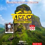 Harihar Fort and Gondeshwar Temple travel advertisement.
