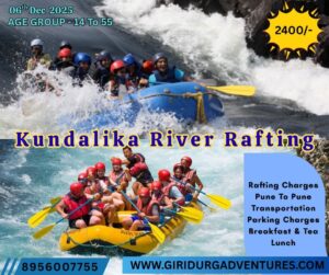 Kundalika River rafting adventure for ages 14-55.
