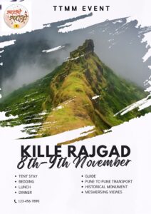 Kille Rajgad trekking event details for November.