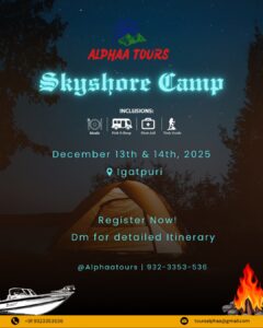 Alphaa Tours Skyshore Camp event in Igatpuri, 2025.
